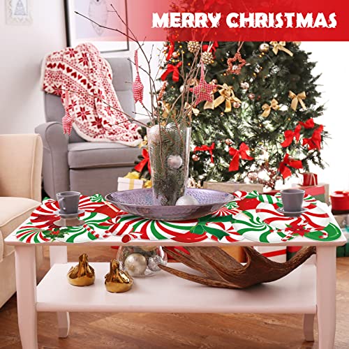 Tatuo Christmas Candy Cane Table Runner 13 x 37 inches