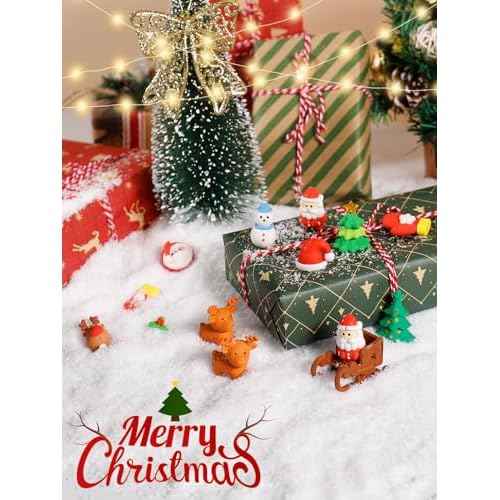 Biggun 8.8 Oz Water-Free Fake Snow Christmas Village Decorations, Lifelike Fire-Resistant Dry Faux Snow for Winter Wonderland Decorations