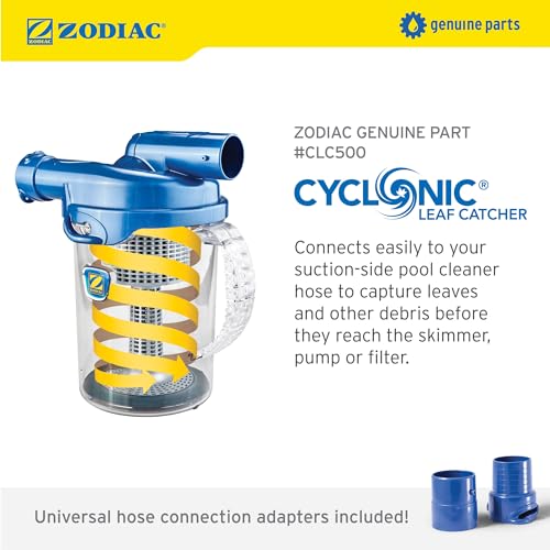 Zodiac Cyclonic Leaf Catcher for Pool Vacuum Hose - Easy Install & Clean