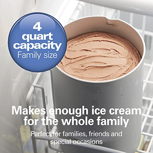 Automatic Ice Cream Maker with 4 Quart Capacity for Frozen Yogurt & Desserts