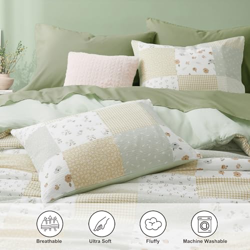 Oli Anderson King Comforter Set - 7 Pieces Bed in a Bag, Light Green