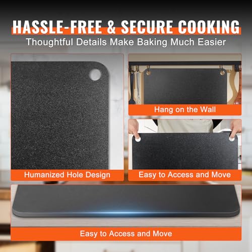 Heavy Duty 20 x 14 Inch Pre-Seasoned Pizza Steel Plate - Black Variation