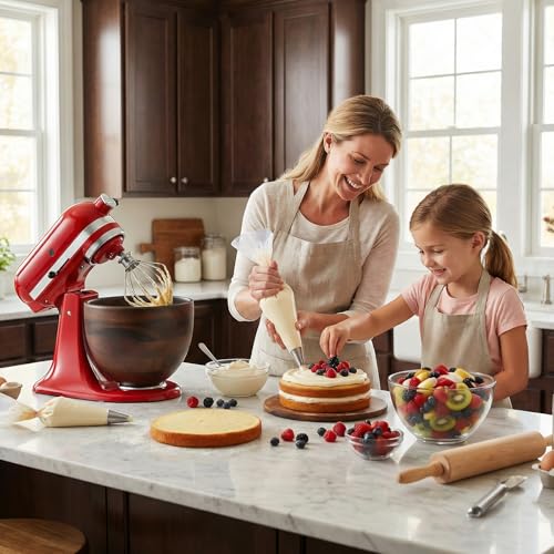 Wooden Mixing Bowl for KitchenAid 4.5-5 Qt Tilt-Head Stand Mixer - Acacia