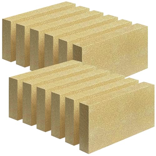 High-Temperature Fire Bricks 9 x 4.5 x 1.25 Inches Pack of 12 - Durable Insulating Brick