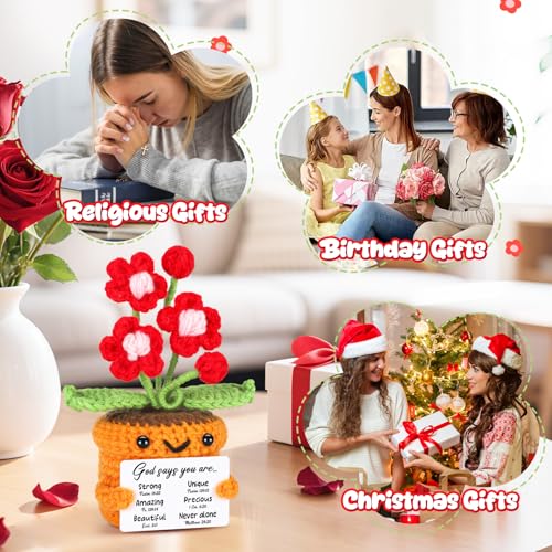 Christian Gifts for Women Birthday Inspiration Religious Faith Based Office Decor for Friends Sister Coworker Daughter Mom Pastor Spiritual Encouragement Christmas God Says You Are Handmade Flowers