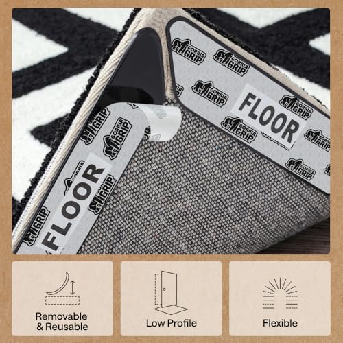 Rectangular Gorilla Grip Extra Long Rug Grippers - 24 Pack for Hardwood Floors