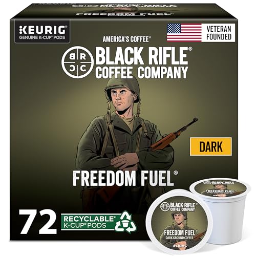 Dark Roast Coffee Pods - 100% Arabica, Bold & Smoky, Pack of 72, Freedom Fuel Variation