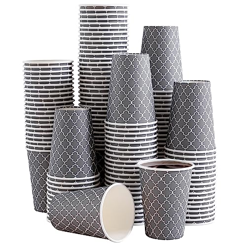 Lamosi 12 oz Disposable Coffee Cups - 180 Pack Hot & Cold Drinkware Variation