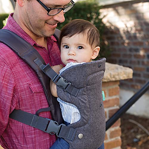 Infantino Flip 4-in-1 Baby Carrier Gray - Convertible Ergonomic Design for Newborn to Toddler