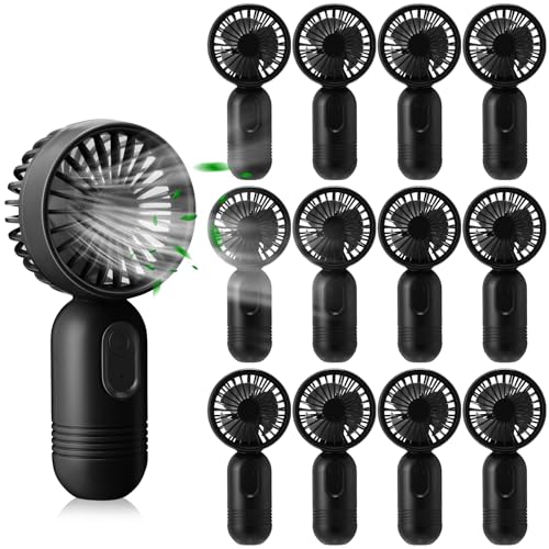Rechargeable Mini Portable Fan Black - Compact Handheld Fan with Adjustable Speeds