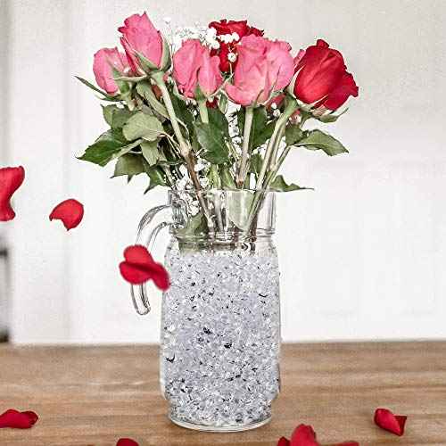 Super Z Outlet Diamond Table Confetti, Vase Filler, Party Decorations for Weddings, Bridal Shower, Birthdays, Home, and more. 2000 Pack of 1 Carat 6.5mm Jewels (Clear)