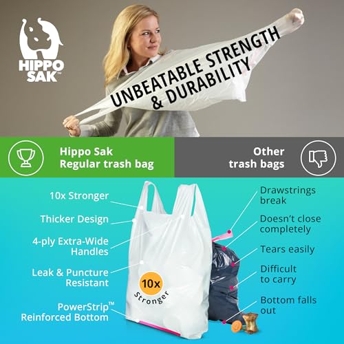 Hippo Sak - Tall Kitchen Garbage Bags with Ergonomic Handles 13