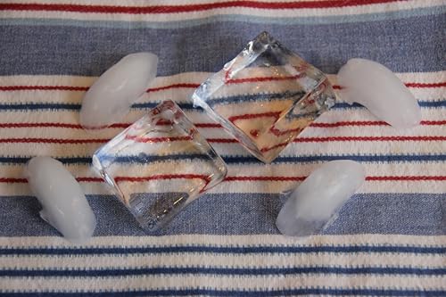 Clear Ice Tray for 2-Inch Glass-Like Cubes - BPA-Free Silicone, Reusable