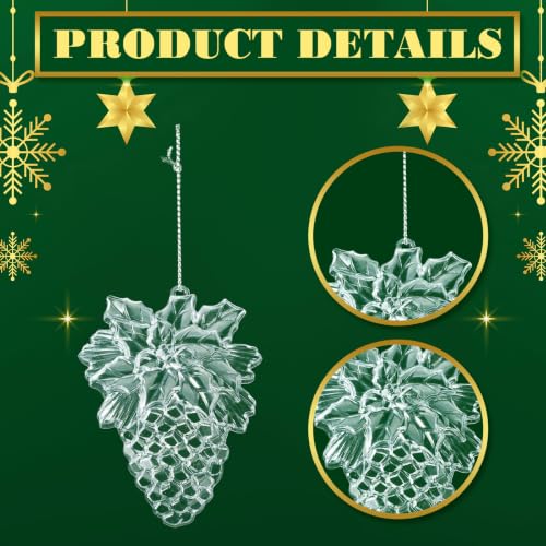 Bencailor 36 Pcs Acrylic Christmas Ornaments Set - Festive Holiday Decorations