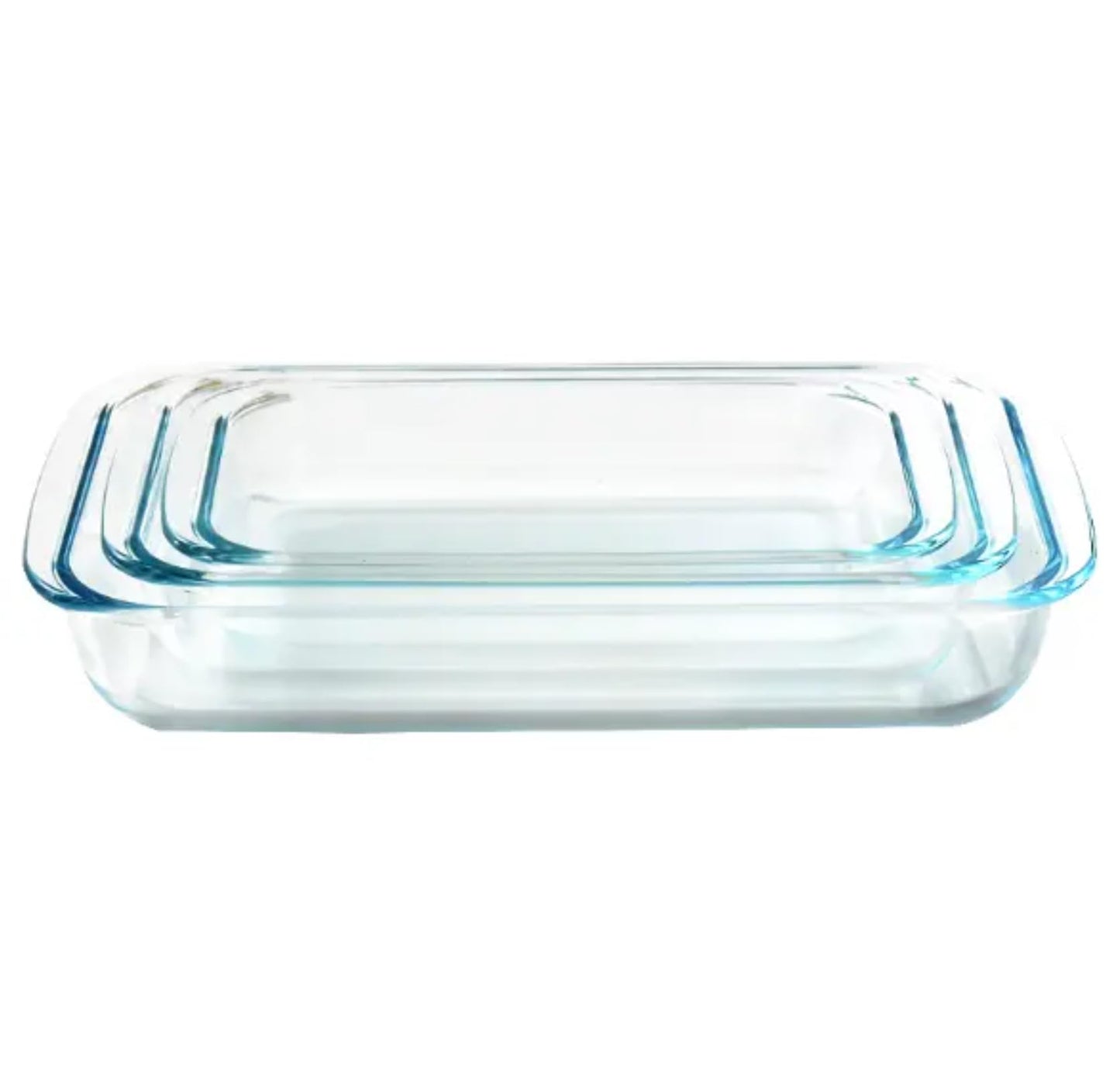 Glass Baking Dish set of 3 (Size 1.6L(Medium), 2.2L (Large) and 3.0L (XL)) for Cooking, Baking and Roasting, Casserole Dish, Borosilicate Glass, BPA Free, Dishwasher Safe loaf tray, Oven Tray (Set of 3)