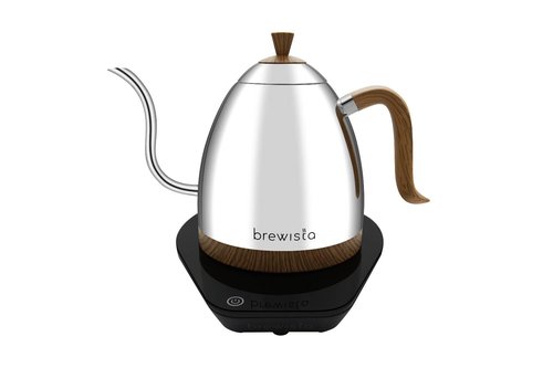 Brewista Artisan Electric Gooseneck Kettle, Water Boiler with LCD Panel, Precise Temperature Control, Fast Boiling and Keep Warm Settings for Pour-Over Coffee & Tea, Café, 1 Liter (Mirror Polished)