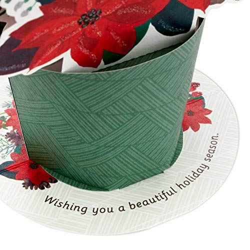 Hallmark Paper Wonder Displayable Pop Up Christmas Card (Poinsettia Bouquet)