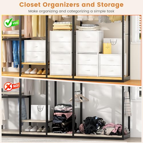 Stackable Storage Drawers Set - Closet Organizer for Clothes, Under Bed, Living Room