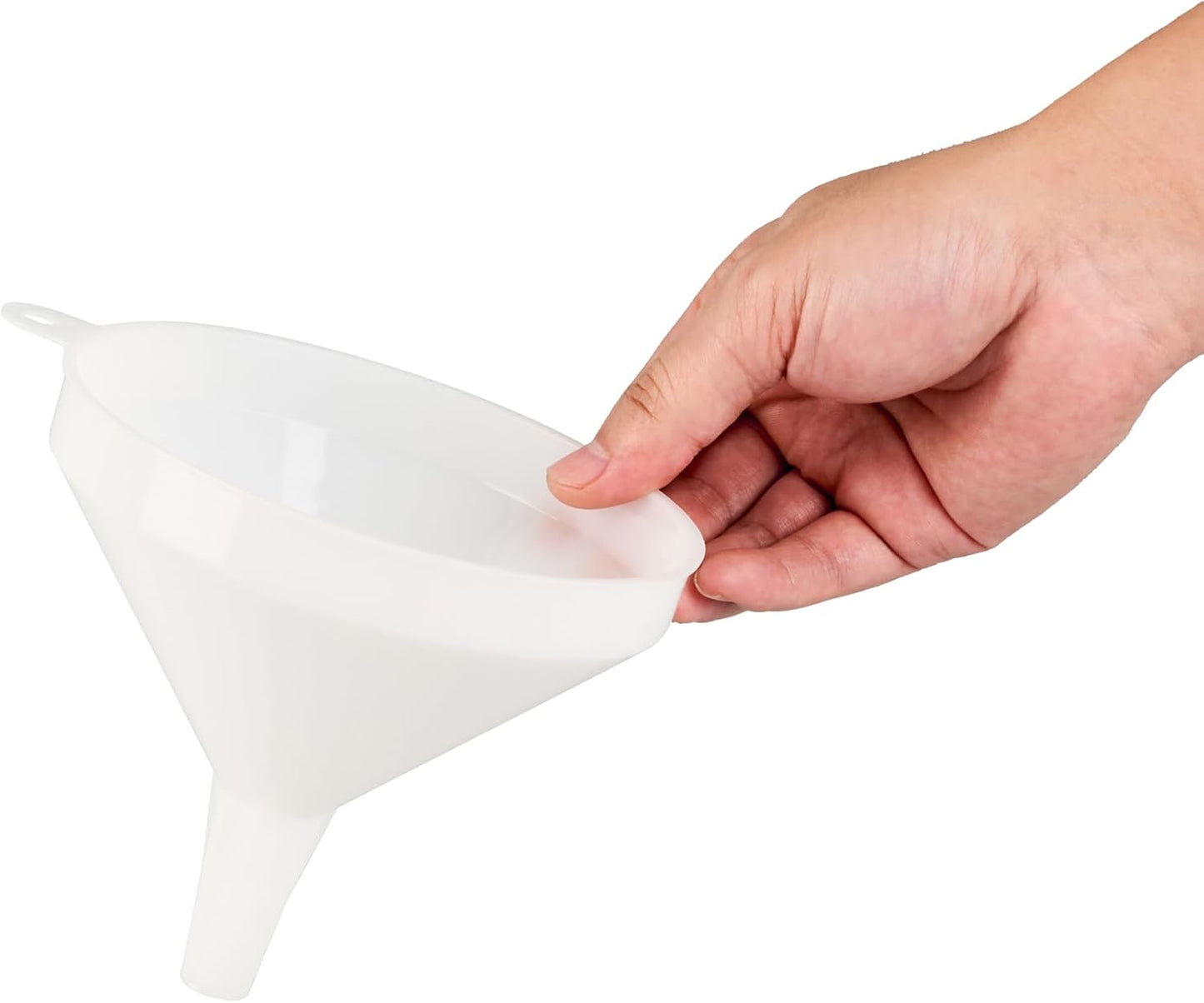 Restaurantware Met Lux 16-Ounce Plastic Funnel - Precise Spout for Easy Ingredient Transfer | White