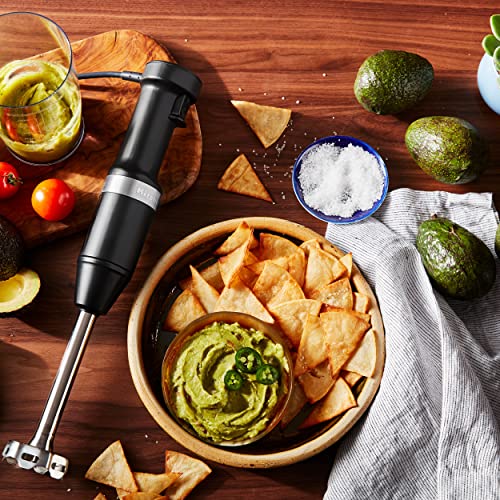 KitchenAid 5-Speed Corded Hand Blender KHBV53 Matte Black with Removable 8" Blending Arm