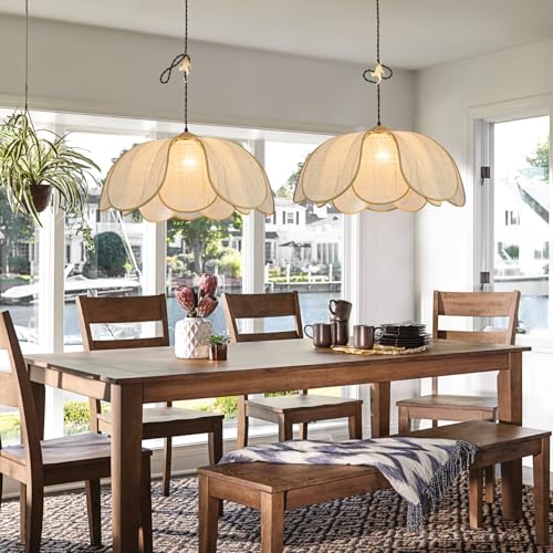 25.6 in Hand Woven Rattan Boho Chandelier with Brass Cat Hook for Living Room & Dining