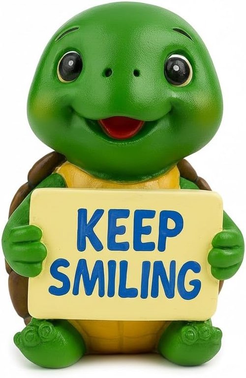 iStatue Resin Turtle Figurine - Cute Hand-Painted Desk Decor | Inspirational Miniature Ornament for Home & Office (Green)