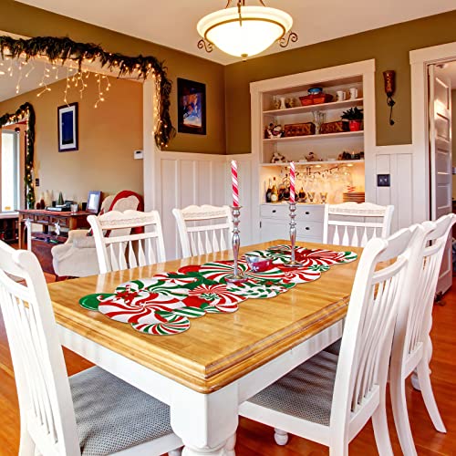 Tatuo Christmas Candy Cane Table Runner 13 x 37 inches