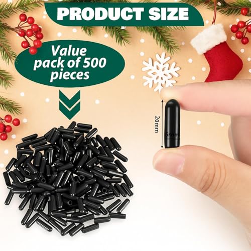 Kingdder 500 Pcs No Glow Caps for String Lights Christmas Mini Light Bulb Covers LED No Glow Blackout Caps for 0.2 Inch/5mm Diameter Glass LED