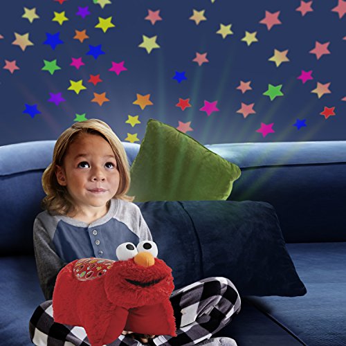 Elmo Pillow Pet with Night Light - 11-Inch Plush Toy & Starry Ceiling Projector