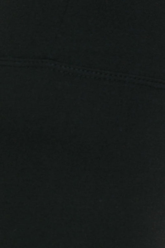 Leggings Depot Women's 3" Waistband Yoga High Waisted Solid Leggings Pants (Full Length, Black, 2X)