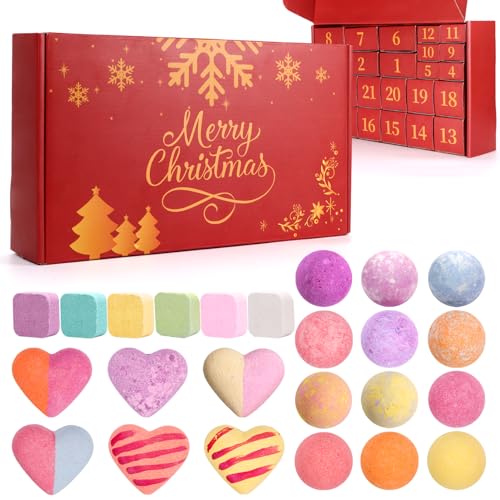 Bath Bomb Advent Calendar 2026 - 24 Natural Scents for Relaxation & Christmas Gift