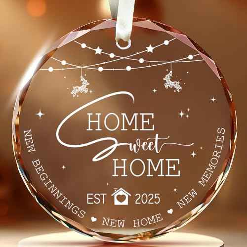 BSQUIELE Christmas House Warming Gifts for New Home 2025 - Sweet Home Ornament - First Christmas in Our New House Ornament - Housewarming Gift for Newlywed, Married, Engaged, Couple, Mr, Mrs