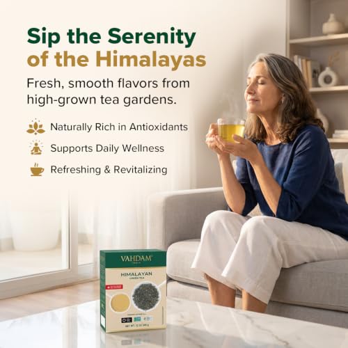 VAHDAM Himalayan Green Tea Loose Leaf 12oz - 170+ Cups, Long Leaf, Premium Himalayan Green Tea