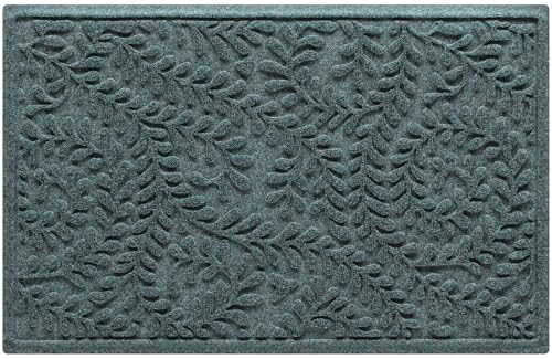 WaterHog Boxwood Entrance Mat 23x36 Inches - Indoor/Outdoor All-Weather Rug, Bluestone