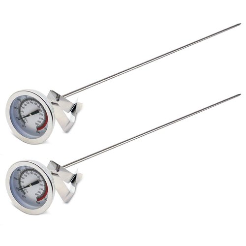 Efeng 15“ turkey fryer thermometer with pot clip (2 Pack), 2" dial candy thermometer with stainless steel clip,oil thermometerr for frying,turkey thermometor deep fryer for cooking tall pots,beef,meat