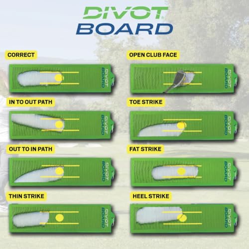 Golf Swing Trainer Divot Board with Instant Feedback - Improve Your Low Point & Swing Path