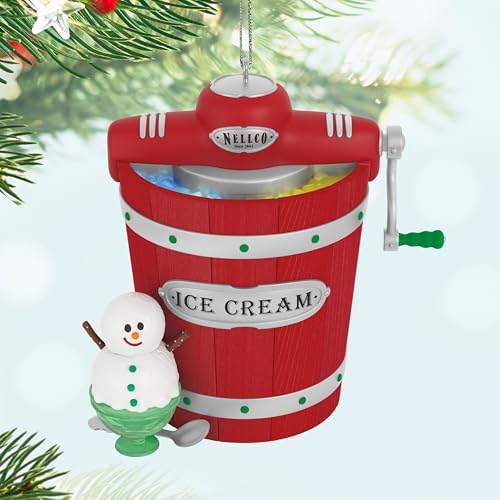 Hallmark Keepsake Nellco Ice Cream Maker Christmas Ornament with Lights & Music