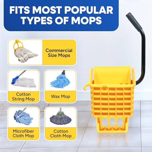 Plastic Prince Mop Wringer Replacement - Yellow Side Press for 26 & 35 Quart Buckets - Variation 1