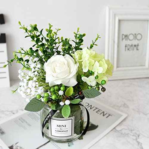 Woohome 150 PCS Artificial Silk Green Leaves Fabric Fake Leaves Green Artificial Leaves Silk Rose Leaves for Crafts Scrapbooking Floral Arrangements Home Kitchen Wedding Party Decorations