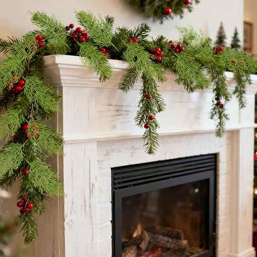 SITUMEIZI 50 Pcs Artificial Pine Sprigs Faux Christmas Greenery Stems 14 Inches Picks Christmas Pine Branches Cypress Plastic Decor for Wreath Craft DIY Holiday Decorations(50,Green)