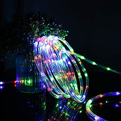 Jnaurb 50ft Multicolor LED Rope Lights, Connectable Outdoor Tube Lights with 8 Modes