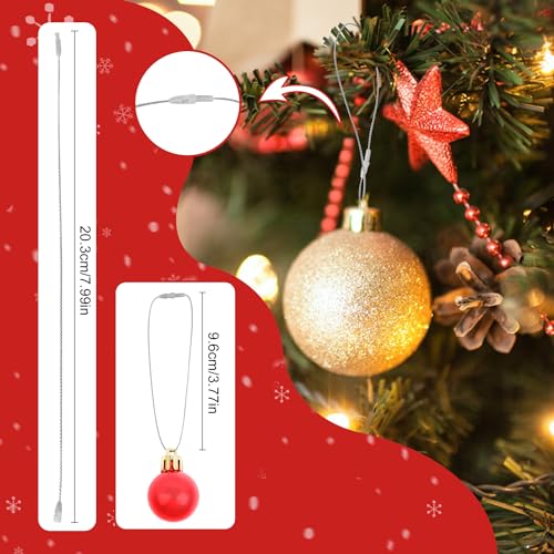 DIYASY 300Pcs Christmas Ornament String Hangers, Silver Ornaments