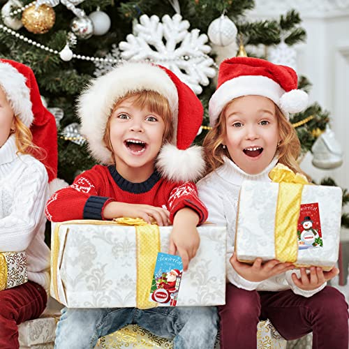 Christmas Scratch Off Cards Set - Party Game Raffle Tickets with Santa & Holiday Designs