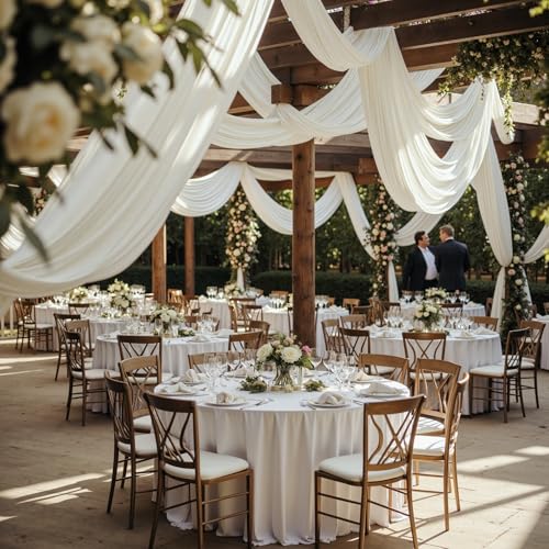 Party Village Ivory Ceiling Drapes 4 Panels 5ft x 30ft Wedding Party Decor