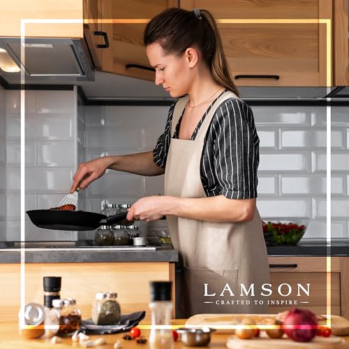 Lamson Slotted Fish Spatula – Flexible Stainless Steel Turner with Walnut Handle – Right-Hand Model