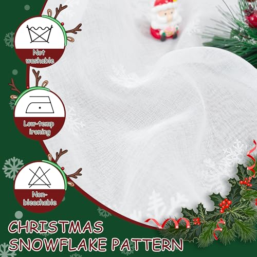 BGment Christmas Sheer Curtains 63 Inches Long 2 Panels Set,