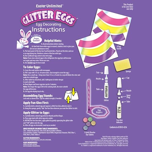Easter Unlimited Glitter Egg Decorating Kit
