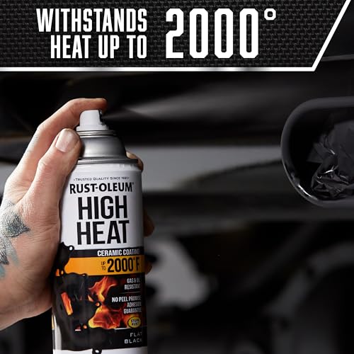 Rust-Oleum Automotive High Heat Spray Paint Flat Black 12oz Pack of 6
