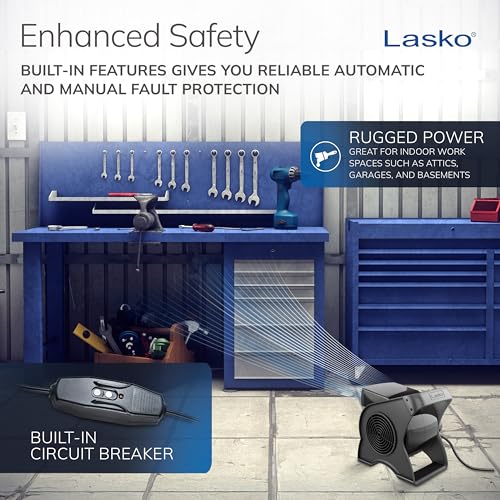 Lasko Classic 12" Pivoting High-Velocity Portable Fan - Black, U12104