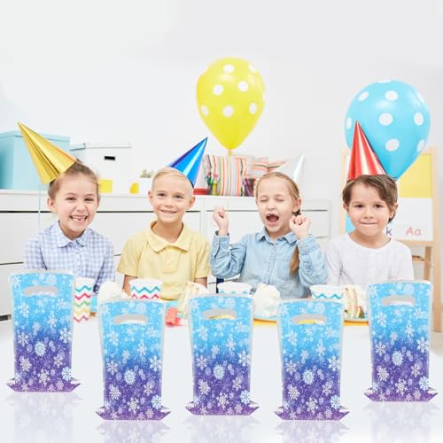 30pcs Frozen Birthday Party Gift Bags,Winter Snowflake Christmas